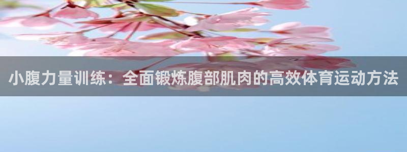 必一运动体育：小腹力量训练：全面锻炼腹部肌肉的高效体育运动方法
