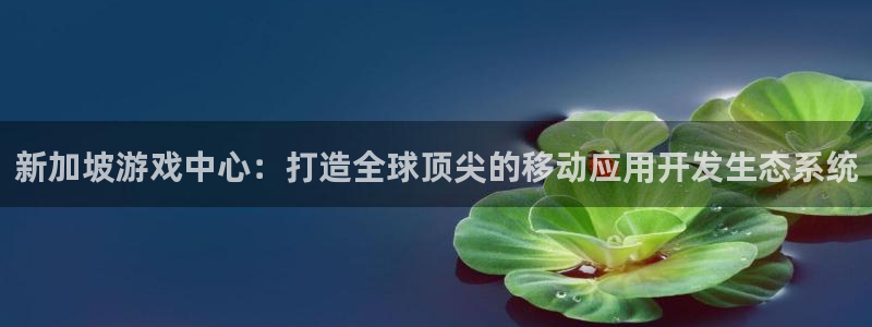 三牛娱乐官网登录入口下载安装：新加坡游戏中心：打造全球顶尖的